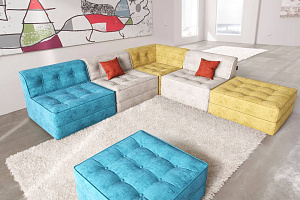 Модульный антивандальный диван Гоа в гостиную от Gliver 